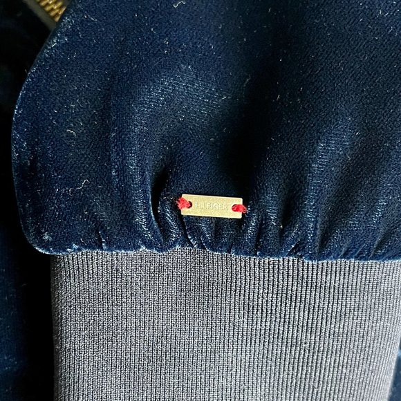 Tommy Hilfiger Blue Velvet Bomber Jacket - Picture 5 of 6